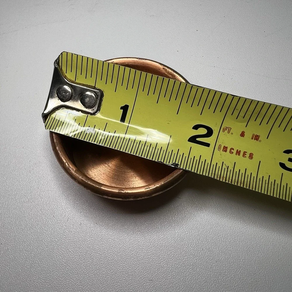 Vtg Miniature Copper Pot Bowl flat bottom and a rolled lip rim